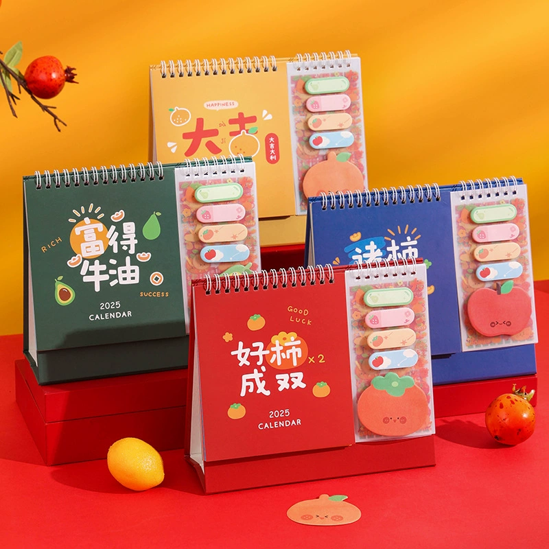Yujian Eslite 2025 Fruit Party Series-Многофункциональный тайваньский календарь учащиеся учиться самодисциплине выбивание календарь