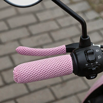 Handlehold cover: Summer Model, Motorcycle and Tricycle - 2-pairs-of-pink-breathable-tram-handle-gloves-breathable-and-sweat-absorbent-routine