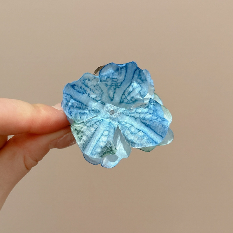 夏季百搭花朵发夹女高级感海边拍照氛围感神器发卡侧边夹发饰头饰|undefined