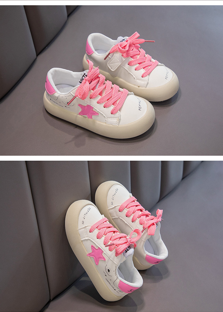 Korean version of children's leather board shoes with soft soles, spring autumn new low cut casual boys and girls,_voghion.com