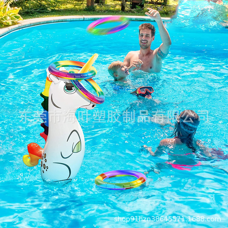 Factory Direct Sales pvc Inflatable Water Tumbler Inflatable Unicorn Ring Outdoor Kidsren's Water Toy