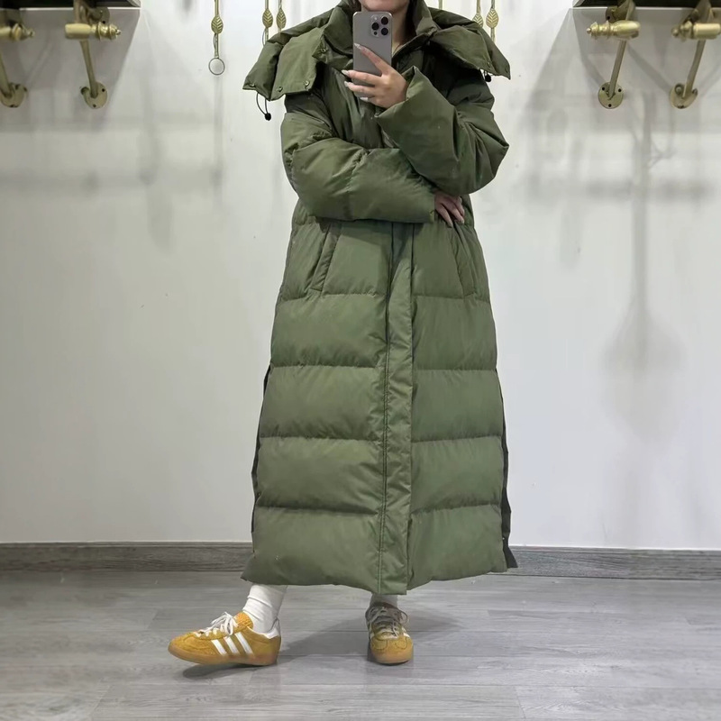 2026 New Model Oversized Down Jacket for Women, Over-the-Knee, Extra Long, Ankle-Length, Korean Style, Thick, Loose, Warm, Trendy Winter Coat
