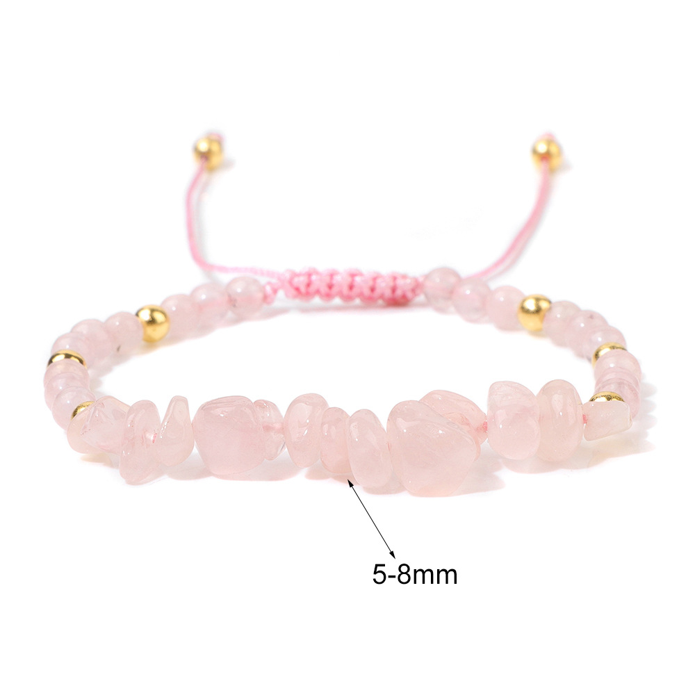 14g Weight Natural Stone, Seed Bead Pendant Material Casual Retro Irregular Natural Stone Seed Bead Cord Wholesale Bracelets