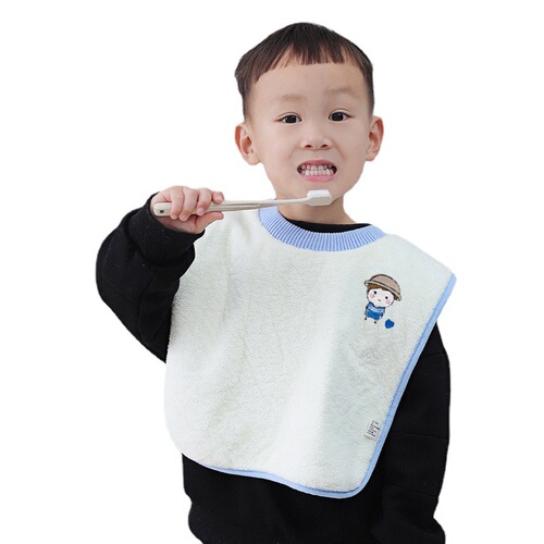 Washcloth for infants and toddlers, children's washcloth, baby face wash, waterproof bib, embroidered bib, multifunctional washcloth