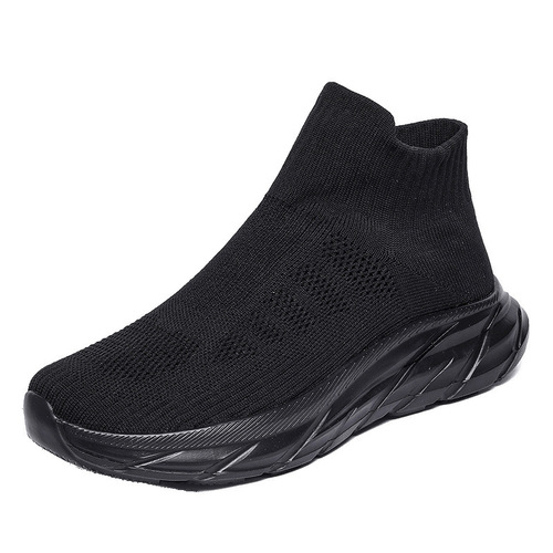 Women's shoes New casual sneaker running soft-sole slip-on shoes Korean trend flying knitted one-pair pair shoes