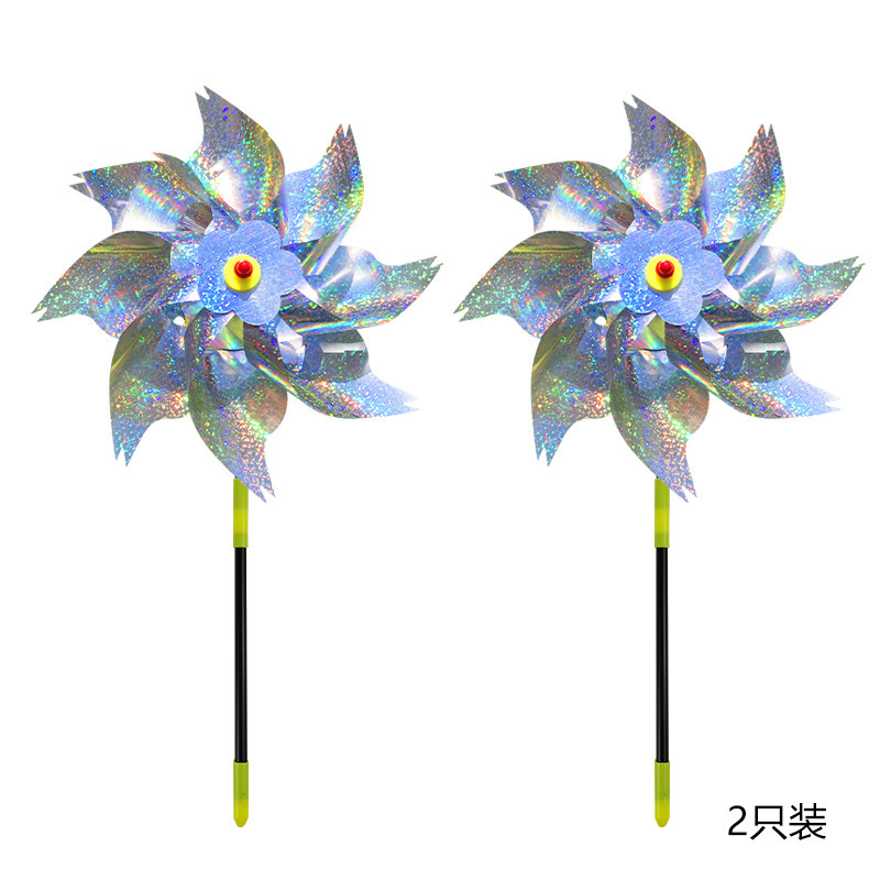 Large octagonal windmill silver 2 pack