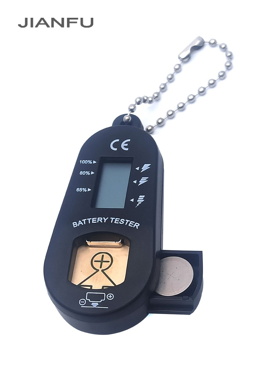 Dispositivo de medición de batería de audífonos Pantalla LCD Botón de batería Detector de potencia portátil Pantalla de potencia restante