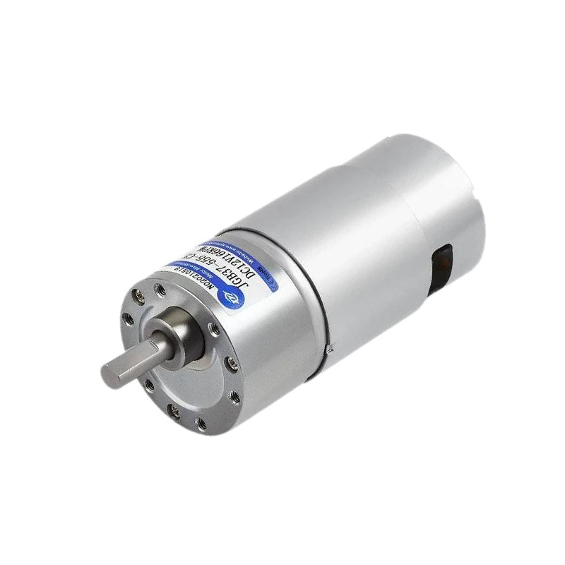 DC редукторный мини-мотор JGB37-555 12V, 24V, D-тип вала, реверс, большой крутящий момент