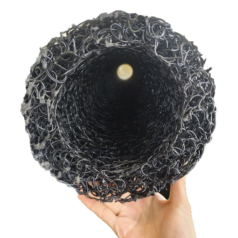 プラスチック盲溝透水盲管堤防遮土壁繊維状盲管100mm覇膜被覆プラスチック盲管|undefined