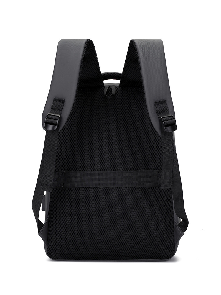 Bolso de computadora de negocios transfronterizo de gran capacidad para hombres, película de aceite, bolso de escuela de color sólido simple de cuero de viaje, mochila imprimible