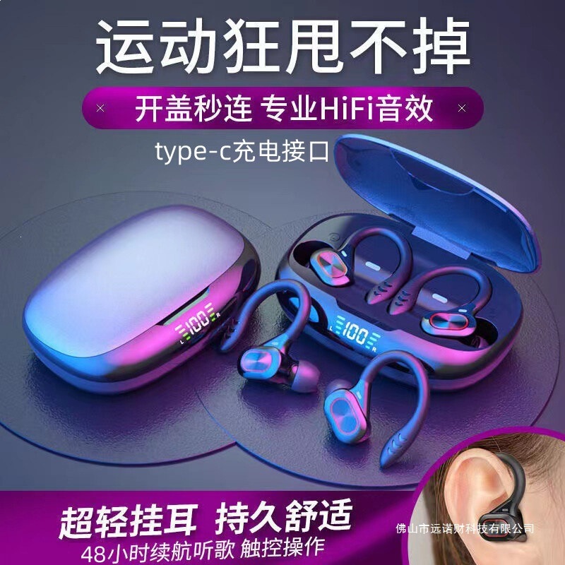 Type-C Bluetooth Earphones, Ear-Hook Style, Dual-Ear Sports In-Ear Headphones, Compact for Mobile Phones, Suitable for Running, Wireless, Ultra-Long Standby Time Type-C Bluetooth Earphones, Ear-Hook Style, Dual-Ear Sports In-Ear Headphones, Compact for Mobile Phones, Suitable for Running, Wireless, Ultra-Long Standby Time