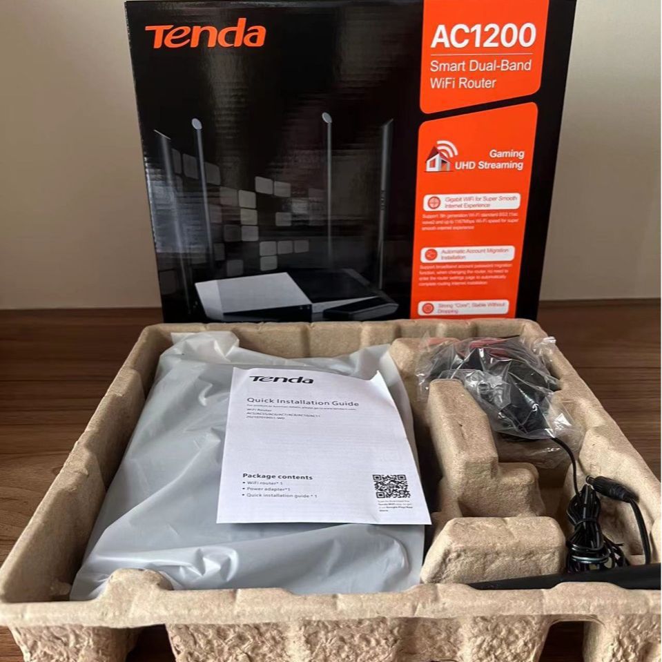 Tenda AC6 ikidiapazonlu 1200Mbps Wi-Fi router, 4 antenalı
