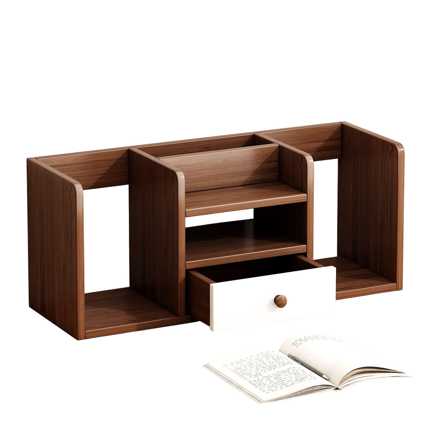 Estante de libros, escritorio de escritorio, estante de almacenamiento de libros básicos, estante vertical multicapa, escritorio de escritorio, estante simple de almacenamiento de archivos