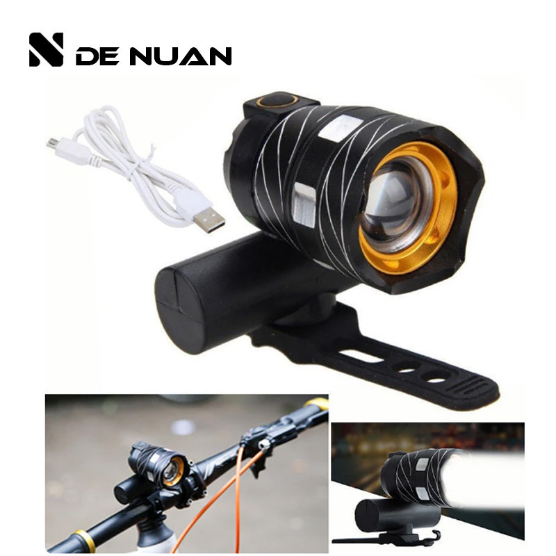 Bicycle Focus-Adjustable Headlight, Mountain Bike Equipment, T6 Aluminum Alloy, Strong Light, High-Brightness Illumination, Bicycle Front Light, Waterproof, Night Riding Bicycle Focus-Adjustable Headlight, Mountain Bike Equipment, T6 Aluminum Alloy, Strong Light, High-Brightness Illumination, Bicycle Front Light, Waterproof, Night Riding