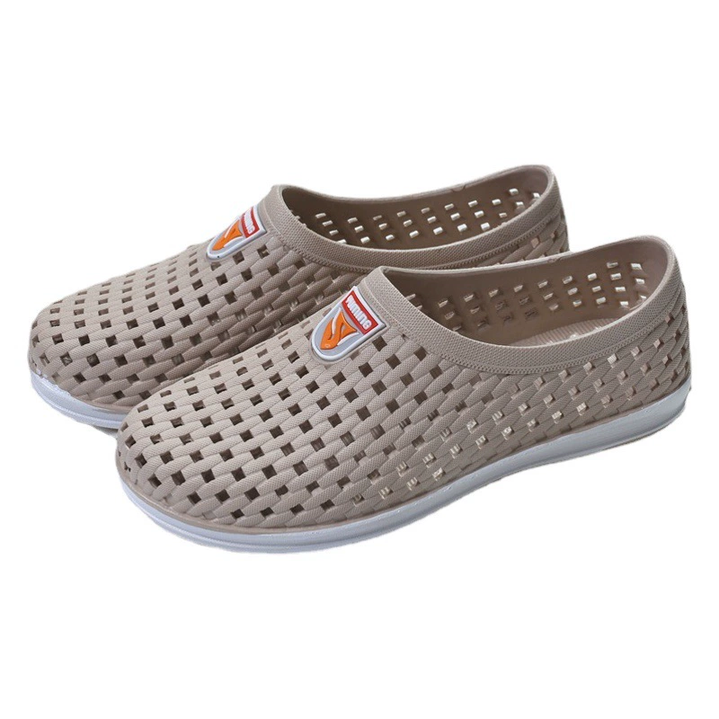 Туфли с дырками, мужские летние дышащие повседневные туфли на толстой подошве, верхняя одежда с песочным носком, мягкая подошва, новые мужские сандалии оптом