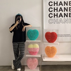 2021新款永生花玫瑰熊白色禮盒玫瑰花怦然心動愛心款桃心型禮物