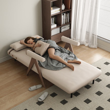 折叠沙发床两用多功能小户型网红款单人床家用贵妃单人沙发床实木