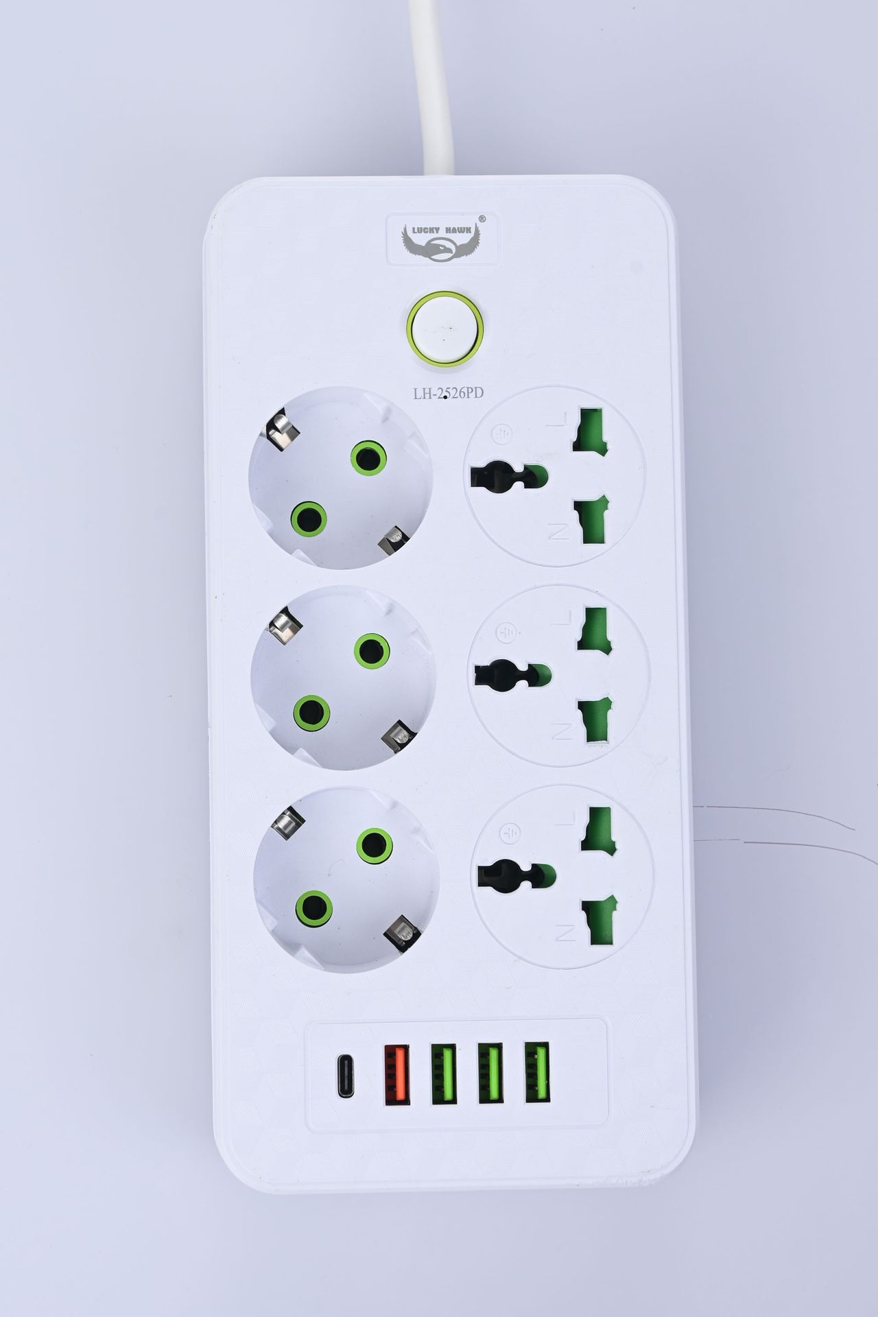 Exportación transfronteriza comercio exterior exportación estándar europeo europeo dos conectores redondos caja de regalo enchufe USB enchufe tabla de cableado