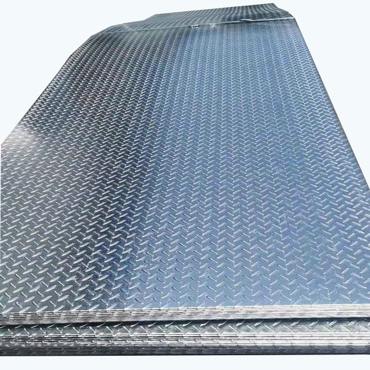 宝钢花纹钢板安徽南京现货Q235B扁豆形花纹板 定尺切割防滑花纹板