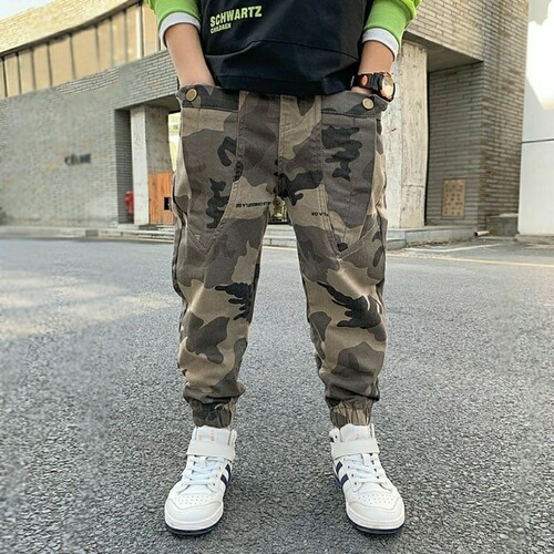 Children's Pants Spring and Autumn Season New Camouflage Trousers for Young Boys and Toddlers, Boys Sports and Casual Pants, Children's Clothing