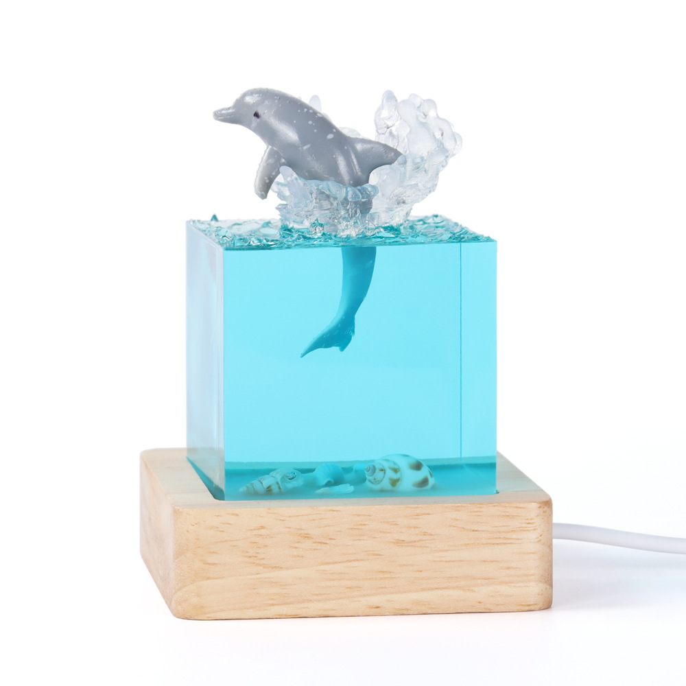 Handmade Marine whale resin ornaments humpback whale epoxy modern home creative birthday gift crafts