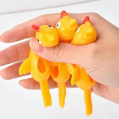 Spring-Loaded Turkey Prank Toy Spring Chicken TPR Soft Rubber Catapult Bullet Chicken Novelty Toy Chicken