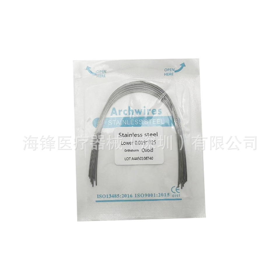 Ortodoncia dental Alambre de arco de acero inoxidable Alambre redondo súper elástico Alambre cuadrado Alambre preformado Alambre de ortodoncia Ovalos 10 paquetes