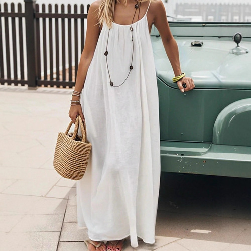 2026 Cross-border Amazon AliExpress New Women's Camisole Coat Backless Loose Homecoming Dress