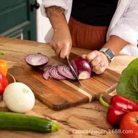相思木大餐盘托盘圆形茶盘摆拍防水实木盘子木碟子干果盘木质圆盘