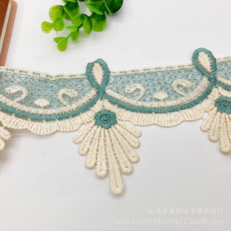 厂家水溶涤纶刺绣蕾丝花边家纺布艺沙发垫中东服饰手工辅料