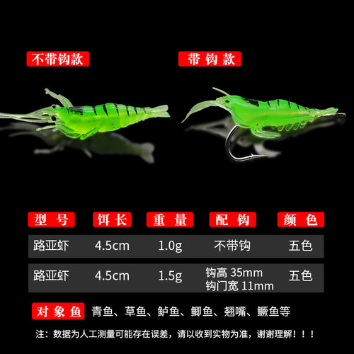 Luya freshwater Luya fake bait soft bait curly tail maggot/shrimp/imitation bait bionic bait Texas fishing group cocked black fish