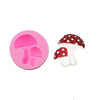 Cartoon acrylic fondant with clove mushrooms, decorations, silicone mold