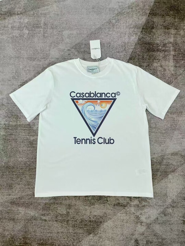 【260g】カサブランカプリント トレンド個性柄 メンズ レディース ゆったり半袖Tシャツ|undefined