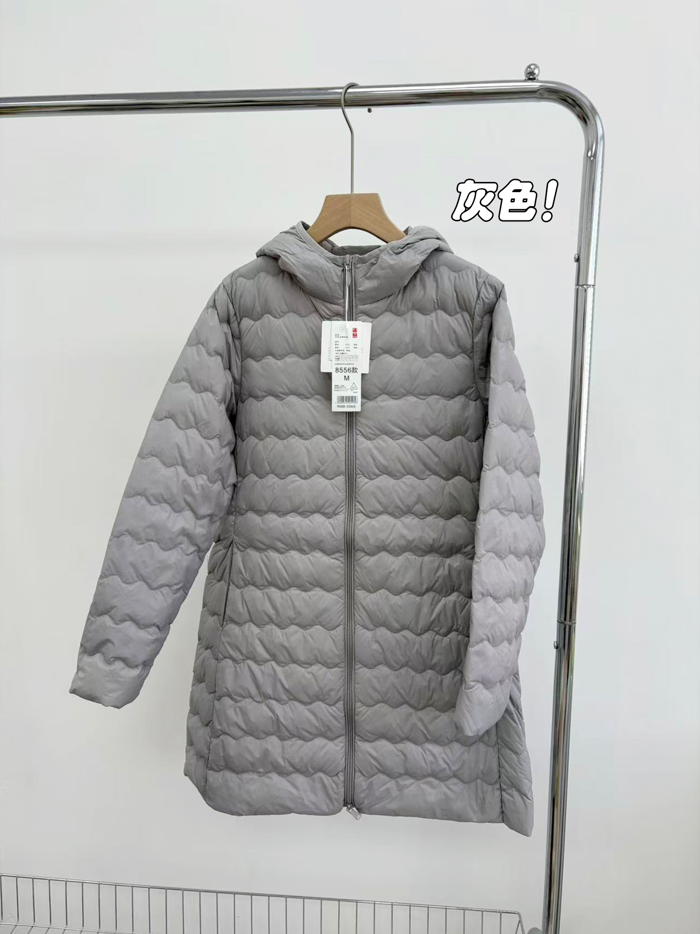 2025 otoño y invierno nueva chaqueta de pluma ligera y delgada mujer larga con capuzas de pluma cálida forro interior de pluma amplia chaqueta suelta