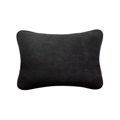 Suede car waist cushion Headrest - black-bach-waist