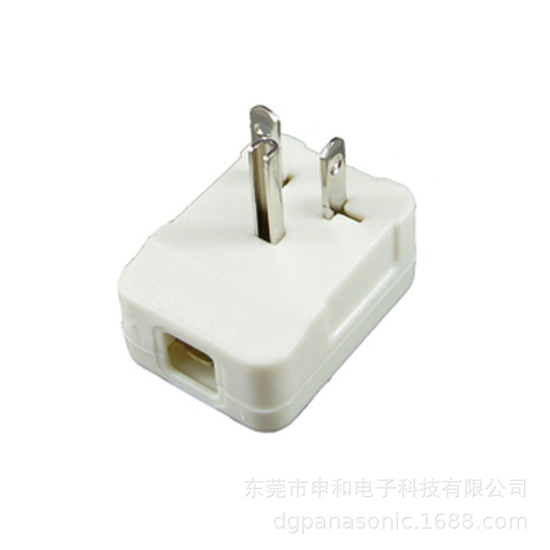 LKEW隆光工业插头LK7003-3美标电机插头T型插脚20A 250V乳白色