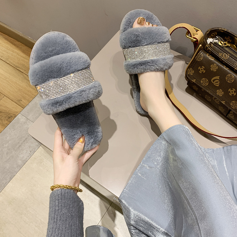 Scarpe da casa da donna, comode, antiscivolo, lavabili in lavatrice, estive, aperte in velluto, a punta aperta, per interni ed esterni_voghion.com