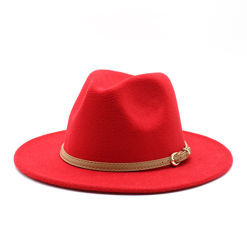Otoño y invierno británico para hombres y mujeres nuevo sombrero de lana de jazz sombrero de bisel sombrero clásico sombrero de moda sombrero de felt al por mayor