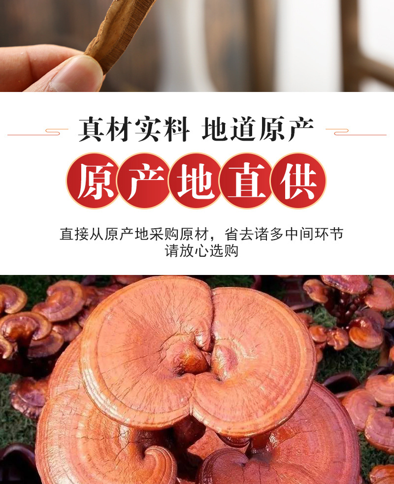 Changbai Mountain Reishi Mushroom Slices (Ganoderma lucidum) — Dried Ling Zhi for Tea & Soup quality and texture