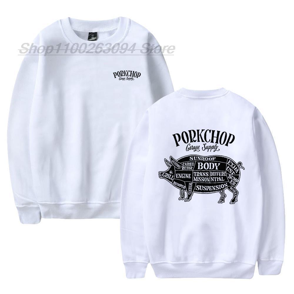 PorkChop Garage Red Sweatshirt Men's Women's Print Pullover