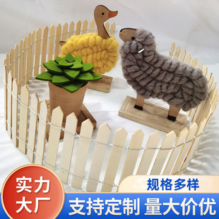 90x10cm mini gardening decorative fence small fence for indoor shooting props multi-color mini wooden fence