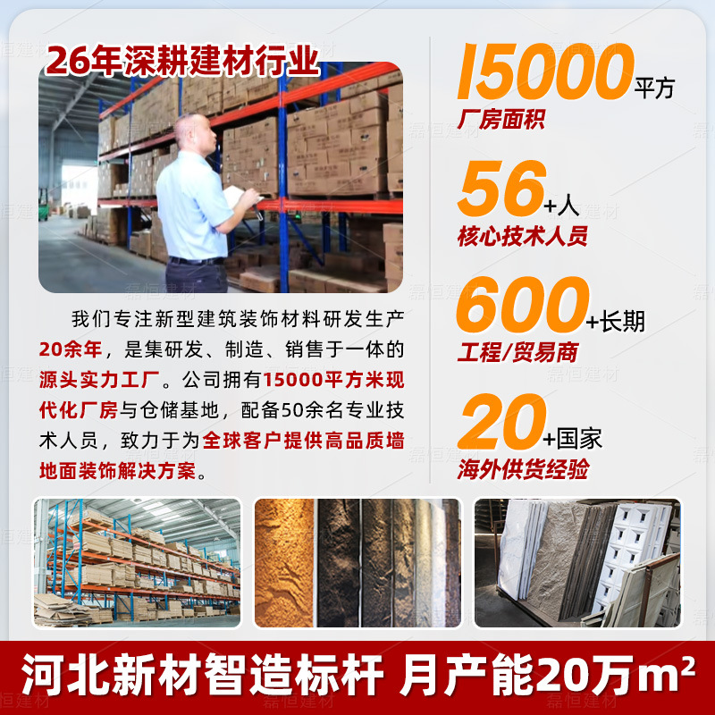 Pared de fondo de piel de piedra de pu, ladrillo de pared exterior de piedra cultural ligera, panel de revestimiento de piedra de pu ultrafino, tablero grande con piedra de hongo