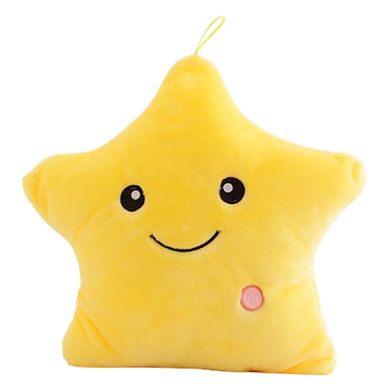 Juguete de peluche estrella luminosa almohada romántica colorida estrella de cinco puntas decoración niña Regalo de Cumpleaños entrega de una pieza