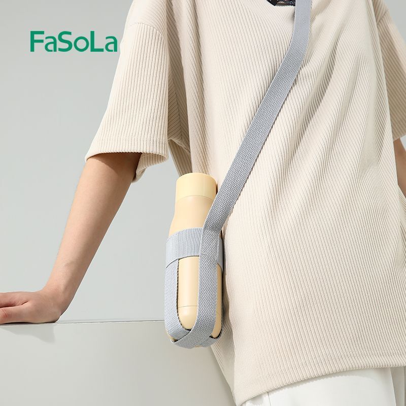 FaSoLa携帯用飲料瓶のストラップは、水筒の保温カップのカバーを斜めに掛けて子供用カップのストラップを背負うことができます。|undefined