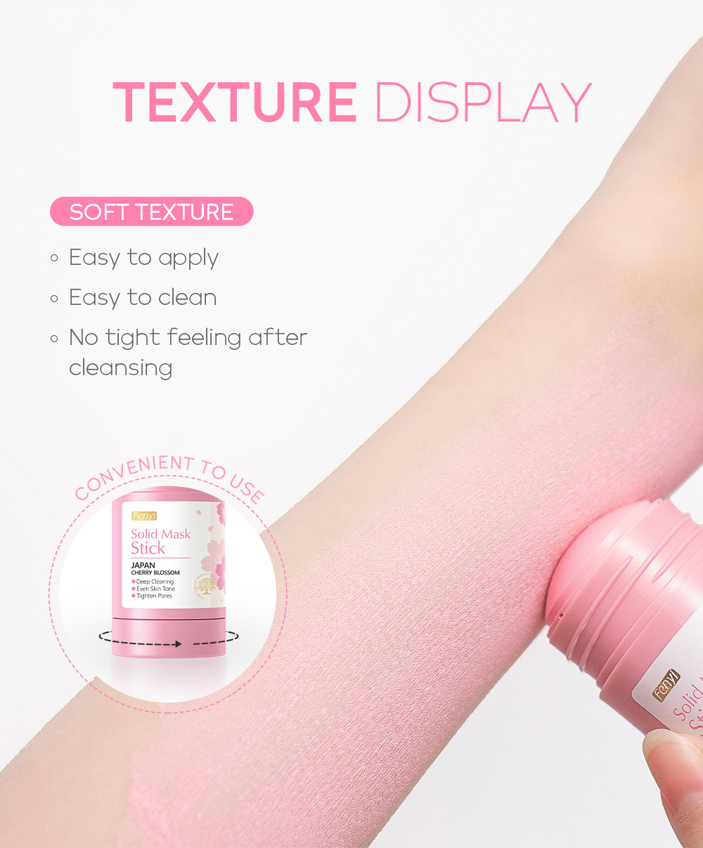 Cross-border fenyi Cherry Blossom solid Mask Stick application type mask for pore cleansing, hydration and moisturizing manufacturer wholesale undefined