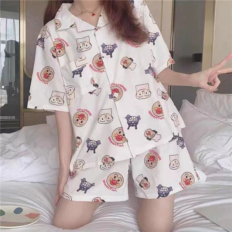 Летняя пижама женская Dongdamen короткий рукав, клетчатая, лёгкая, размеры M–XXL