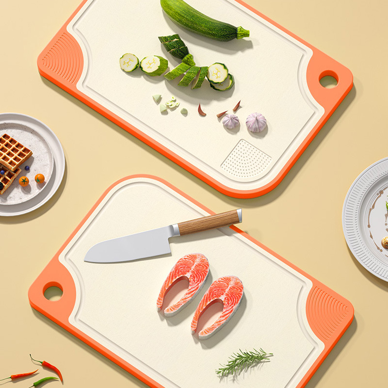 Nueva tabla de cortar antibacteriana y a prueba de moho de doble cara para el hogar, tabla de cortar de plástico de cocina, tabla de cortar de frutas, juego de tabla de cortar, panel de tabla de cuchillo