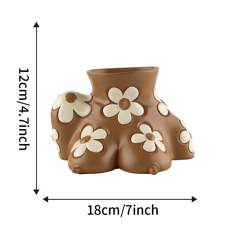  Nordic Ins-Style Creative Resin Human Body Art Flower Pot Home Desktop Balcony Succulent Planter Small Ornament