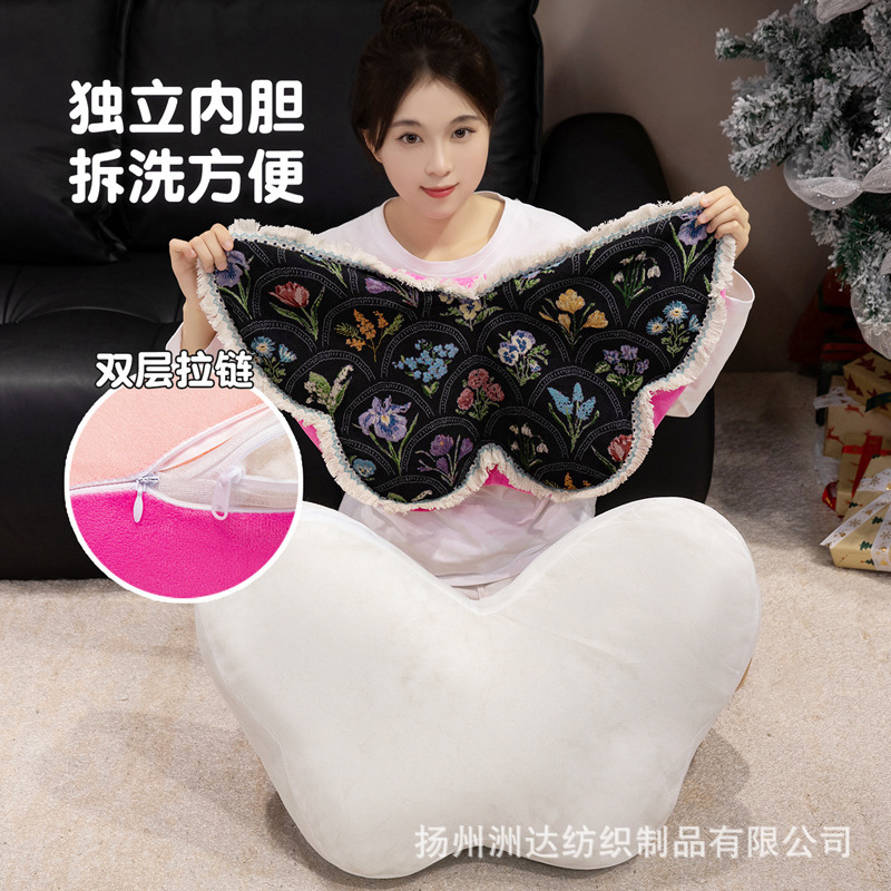 ins mariposa forma alienígena almohada de abrazo sala de estar sofá cintura contra la atmósfera americana contra la almohada ventana decoración regalos para chicas