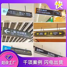 医院标识灯箱吊牌商场导向系统指示LED发光双面超薄悬挂门头招牌